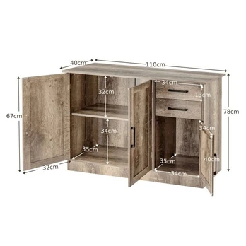 Bonideco Select Spintelė 110x40x78cm., pilkos spalvos