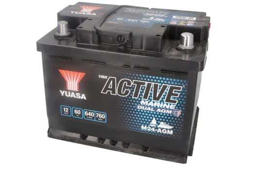 Akumuliatorius YUASA M24-AGM 12V 60Ah 640A D+