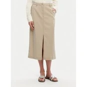 Tommy Hilfiger Midi sijonas WW0WW44726 Smėlio Regular Fit
