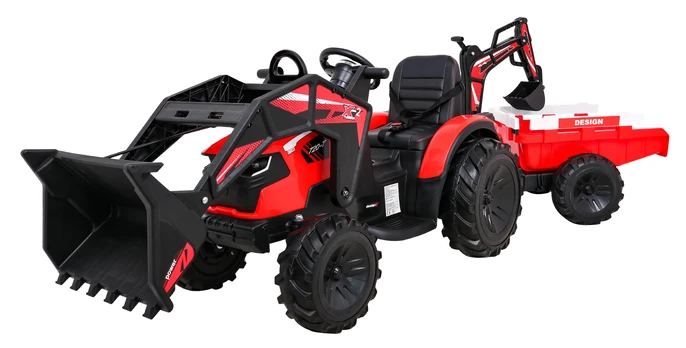 Buggy Tractor With Trailer 720-T Red