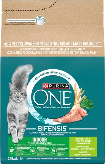 Purina ONE Indoor su indykiem 2,8kg