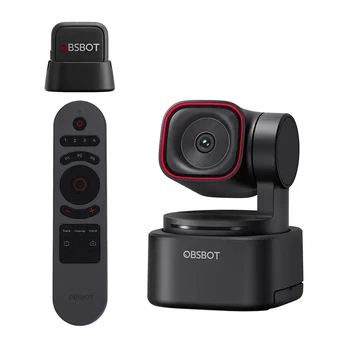 OBSBOT Tiny 3 Lite webcam with remote control and microphone