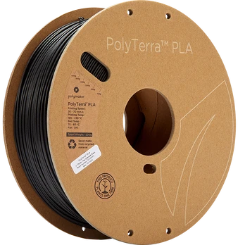 Polymaker PolyTerra PLA - 1kg - 1.75mm - Charcoal Juodas