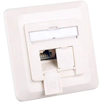 EFB Datendose Cat.6A 500MHz oben/unten,Unterputz,2xRJ45,baltas