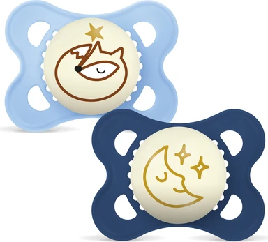 MAM - Original Night Silk 2p Box V - Blue - 0-6m