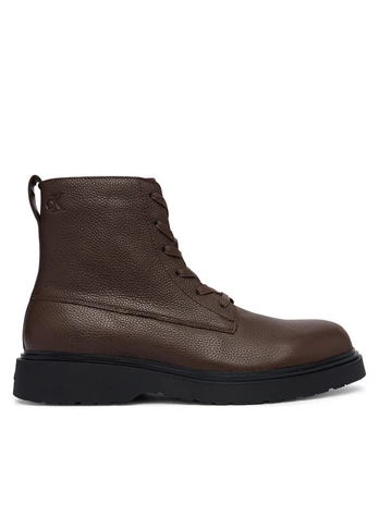 Calvin Klein Auliniai batai Combat Ess Lace Up Zip Boot Lth YM0YM01373 Ruda