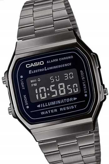 Casio A168wegg-1bef vyriškas laikrodis su metaline apyranke