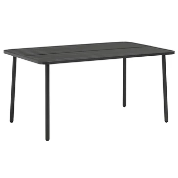 Sodo stalas, tamsiai pilkas, 150x90x72cm, plienas