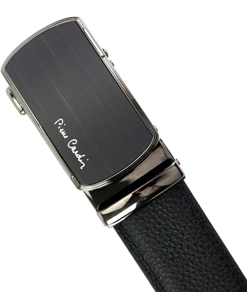 Juodas natūralios odos diržas Pierre Cardin