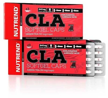Nutrend CLA minkštosios kapsulės 60 vnt. - 640 mg svorio metimui