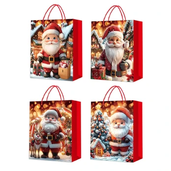 Gift bag FUN SANTA L, 31x40x12cm, mix