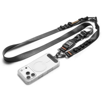 Juodas telefono dirželis "Spigen DA30M Universal Lanyard Strap Crossbody"
