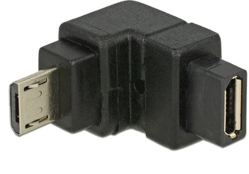 ADAPTER USB MICRO(M) 2.0->USB MICRO(F) KAMPINIS DÓŁ JUODA DELOCK