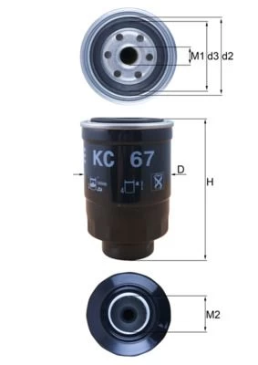 Kuro filtras MAHLE KC 67