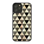 iKins case for Apple iPhone 12/12 Pro pyramid black kaina
