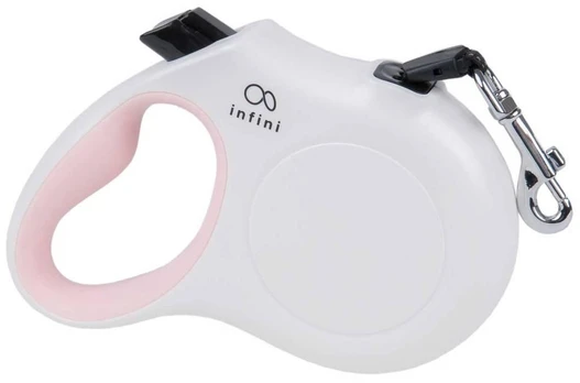 Automatinis pavadėlis Amiplay Infini Freedom M, baltas, M 5m