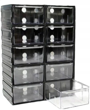 Organizator su 10 stalčių, 30,5x21 cm, juodas