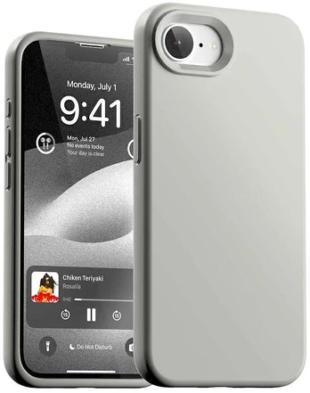 Dėklas Mercury Silicone do iPhone 16e kamienny