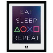 PLAYSTATION - Framed print Eat Sleep Repeat (30x40) kaina