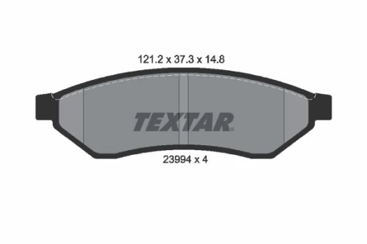 Stabdžių trinkelių rinkinys, diskinis stabdys TEXTAR 2399401