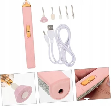 Mini nagų freza, elektrinė dildė Elegance, rožinė