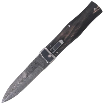 Mikov Predator Damascus 241-DR-1/KP Sulankstomas peilis