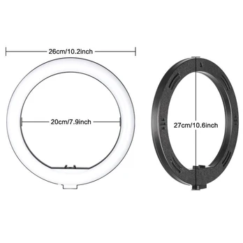 žiedinė LED lempa su valdikliu 26 cm