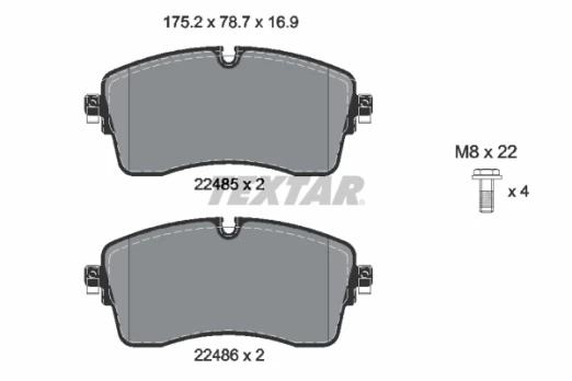 TEXTAR 2248501 Brake pad set