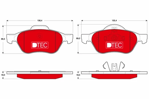 TRW GDB1687DTE Brake pad set