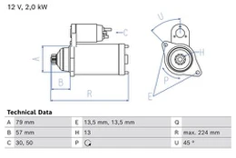 BOSCH 0 986 029 240 Starteris