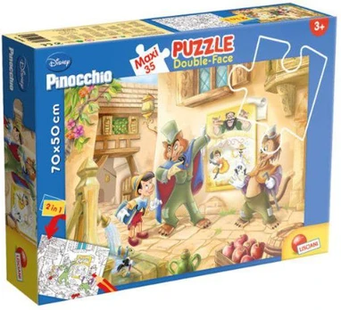 Lisciani dvipusė dėlionė MAXI 35el Pinocchio 304-48182
