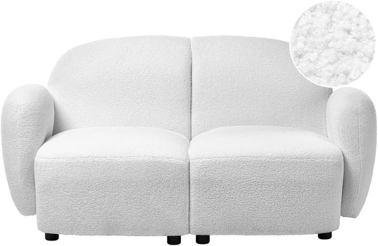 Beliani 2 vietų sofa JULE, Boucle, balkšva