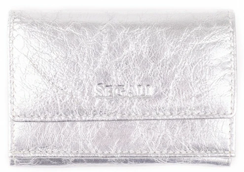 Segali Women´s leather wallet 1756 sidabrinis shiny