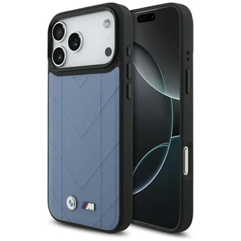 Dėklas BMW M Quilted Logo MagSafe do iPhone 17 Pro Max mėlyna