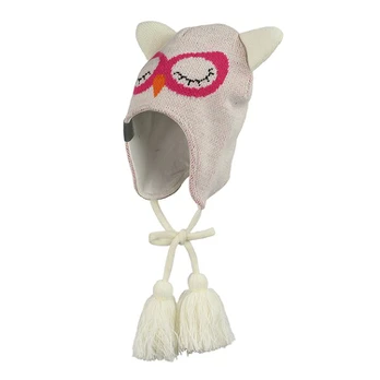 Huppa Vaikų kepurė MC´OWL, white/ fuchsia