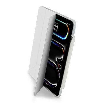 Pipetto iPad Pro 13 (2024) Origami No3 Pieštukas Case - Baltas