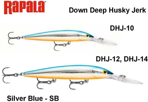 Vobleris Rapala Down Deep Husky Jerk Sidabrinis Mėlyna SB
