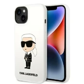 Dėklas Karl Lagerfeld Silicone Ikonik KLHCP14MSNIKBCH iPhone 14 Plus Baltas kaina
