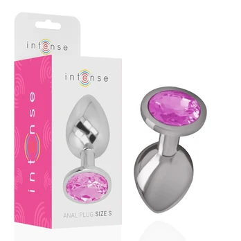 INTENSE Aluminum Metal Plug S Pink Crystal - Body-Safe, Elegant Design