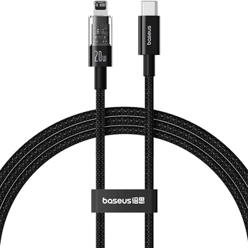 Baseus Gem USB-C to iP fast charging cable 1 m 20 W Juodas
