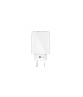 Goobay 61674 Dual USB-C PD Fast Charger (30 W), White Goobay