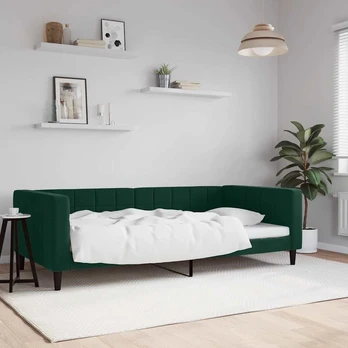 Sofa, tamsiai žalios spalvos, 100x200cm, aksomas