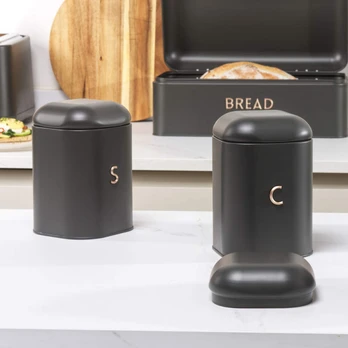Salter BW13731EU7 Pebble 4-Piece Countertop Set Charcoal