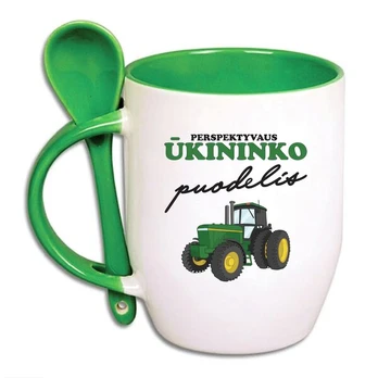 Puodelis su šaukšteliu "Ūkininko"