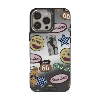 Open Late - iPhone 16 Pro Case, Elite Mirror Dark (MagSafe) / Silver