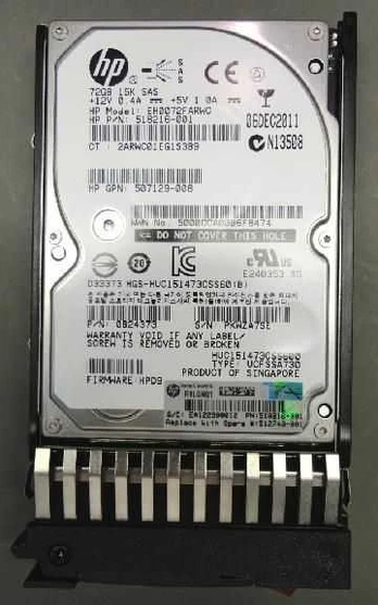 Hewlett Packard (HP) 72-GB Hot Plug 6G SAS SFF **Refurbished** (Atnaujinta)
