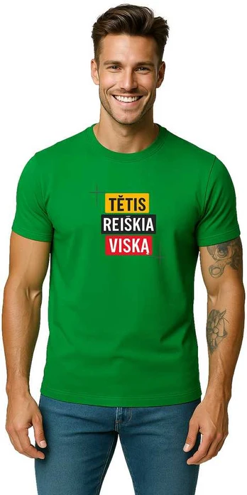 Žali marškinėliai Tėtis reiškia viską