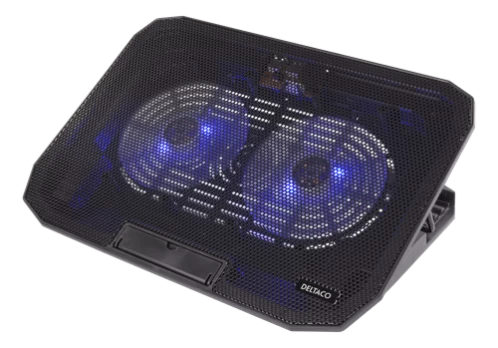 Aušinimo padas DELTACO 15.6", 2x120mm, LED šviesos, juodas / LTC-100