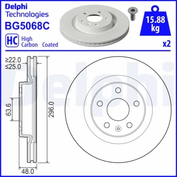 DELPHI BG5068C Brake Disc