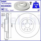 DELPHI BG5068C Brake Disc kaina